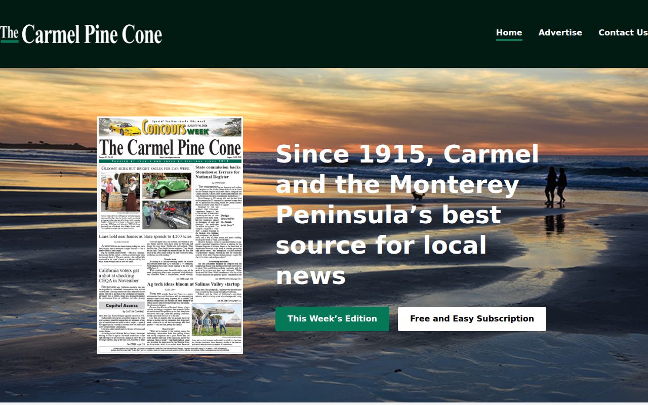 Carmel Pine Cone Monterey County weekly police and sheriff log entry